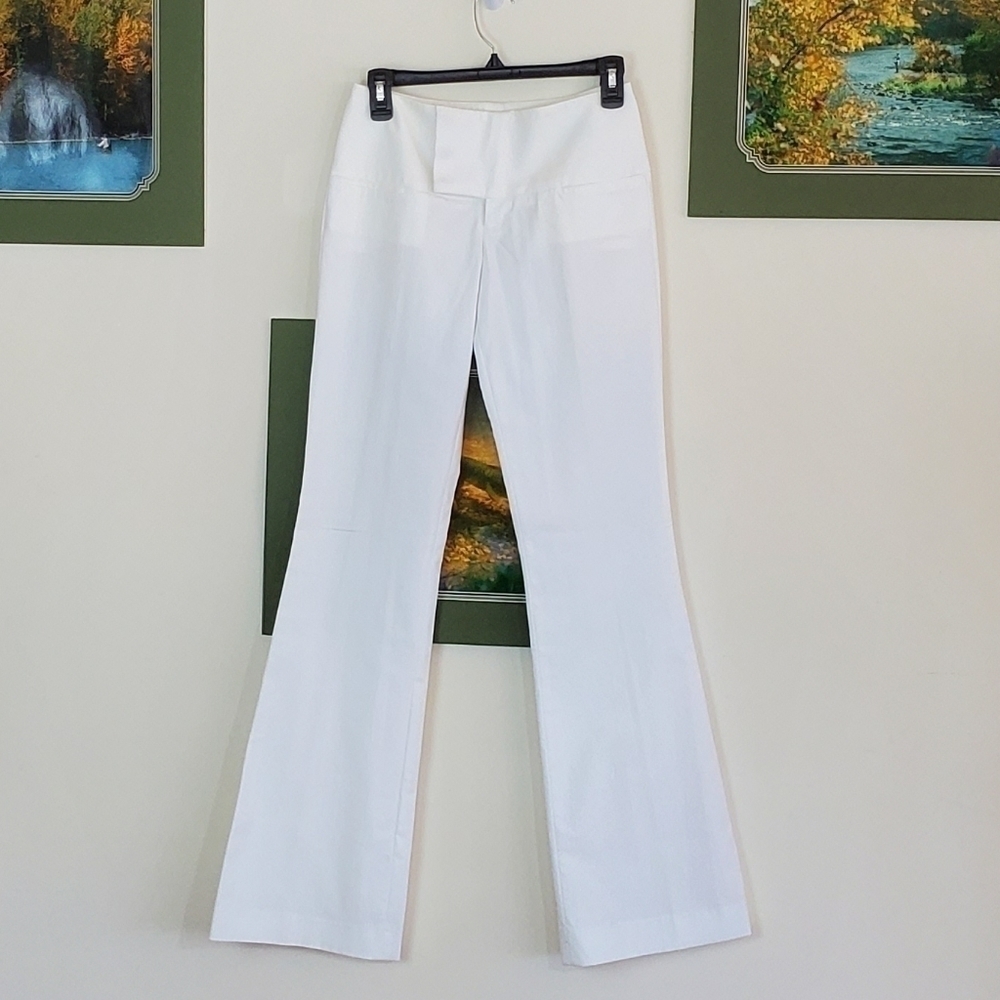 Chic White Wide Leg Women's Pants